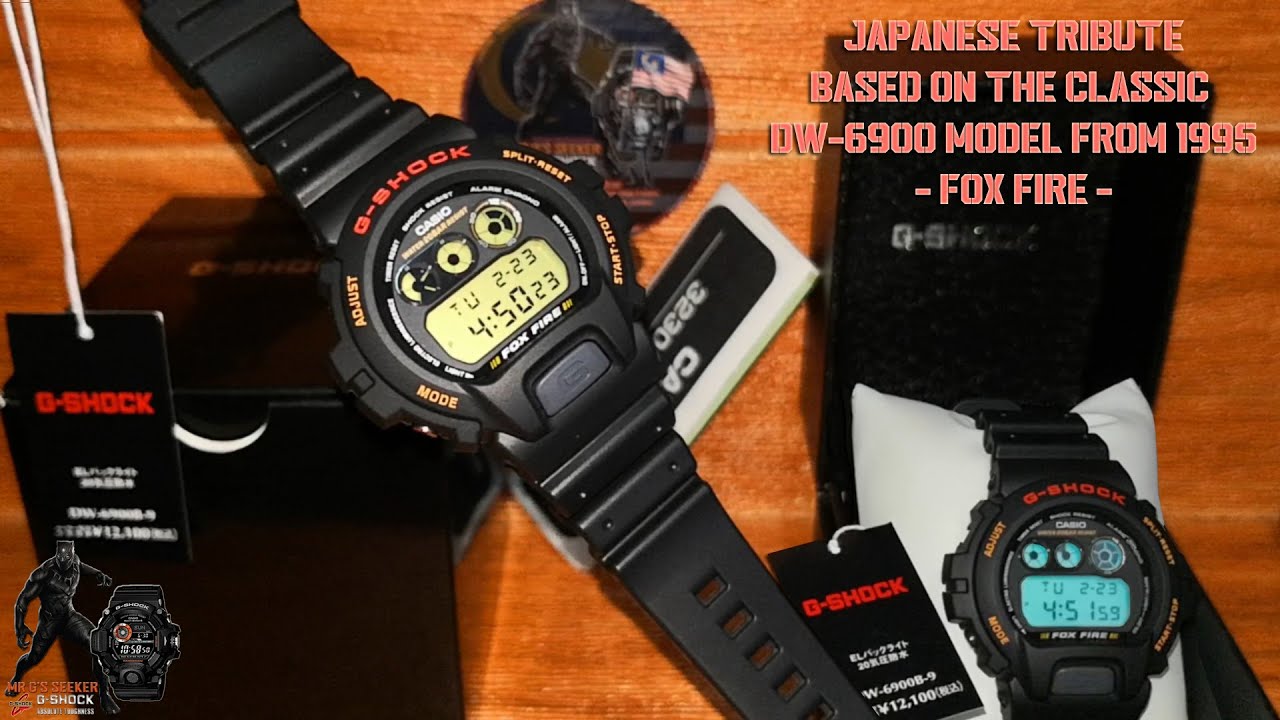 Japanese Tribute Based On The Classic DW6900 Model From 1995 | G-Shock DW6900B-9 | Fox Fire