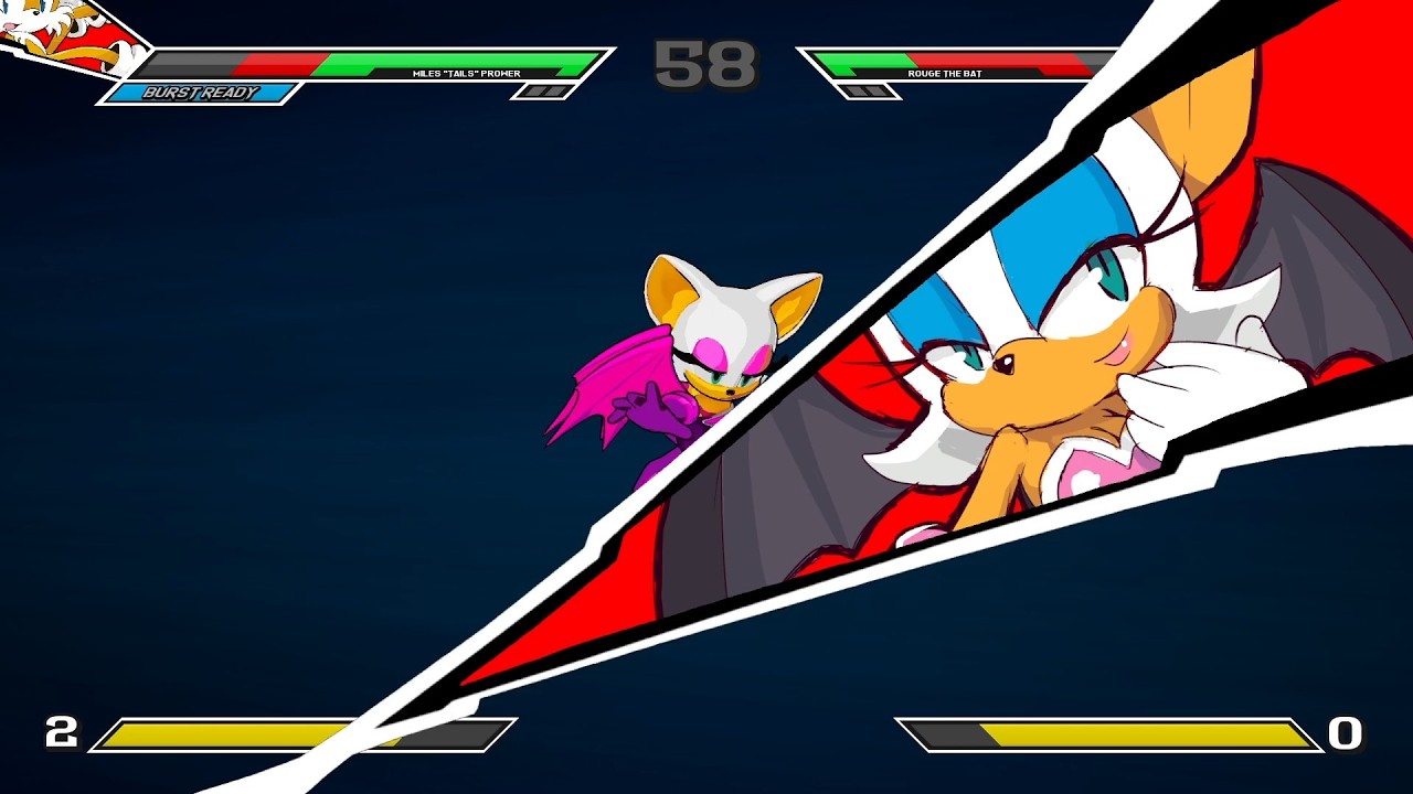 Miles Tails Prower vs Rouge The Bat (Hardest AI) Sonic Smackdown