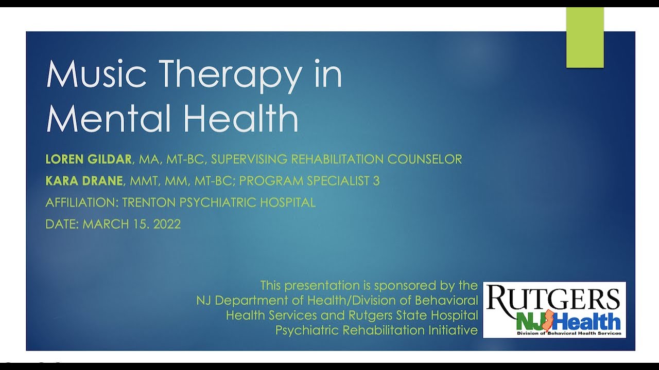 PREP Webinar: Music Therapy in Mental Health