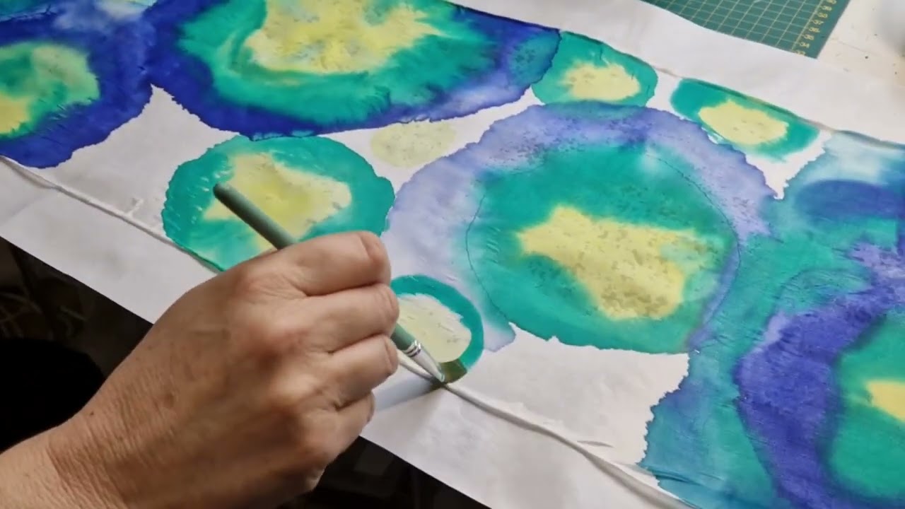 Iron fixed Silk Painted Scarf Tutorial