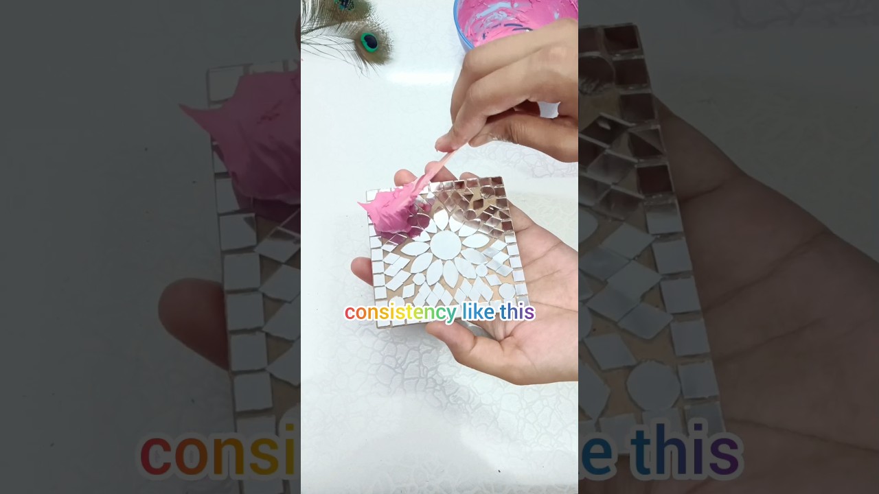 Mirror mosaic art paste 😱😱😱🤑 || Mirror mosaic art 😍||  #shorts#trending#mosaic#viralart