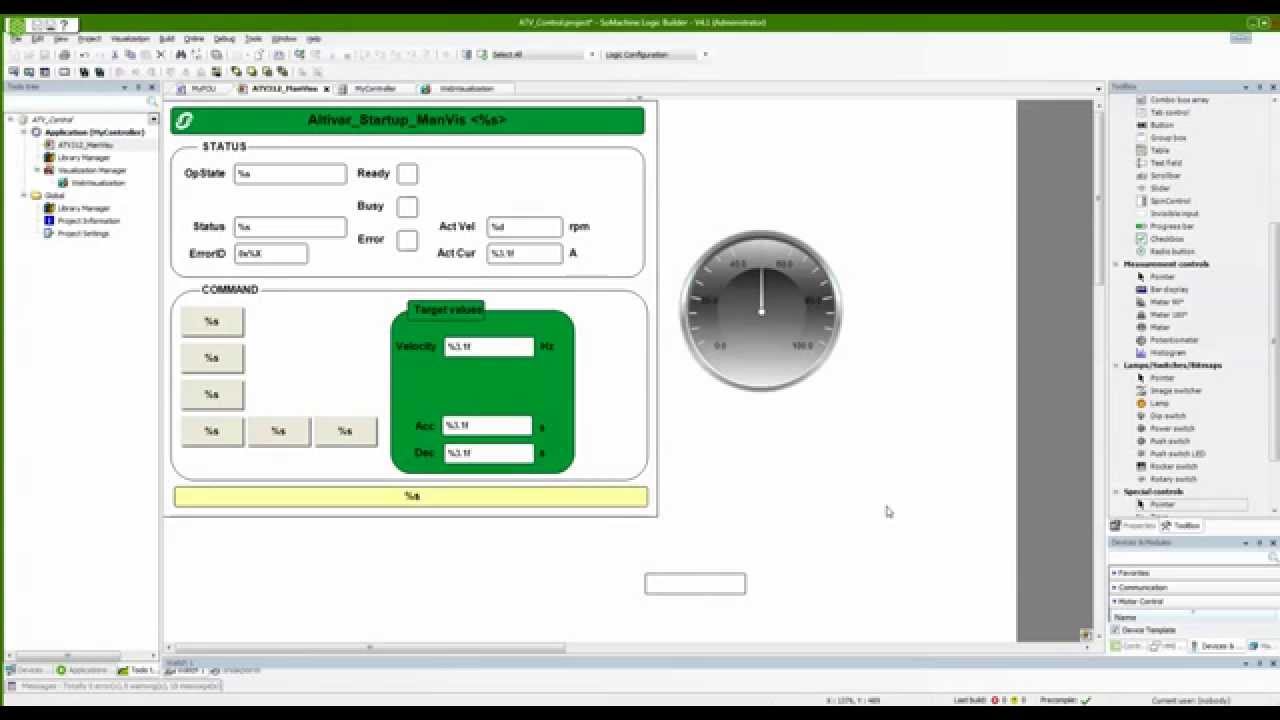 SoMachine V4.1 ATV Device Template & Webvisualization (WebVisu)