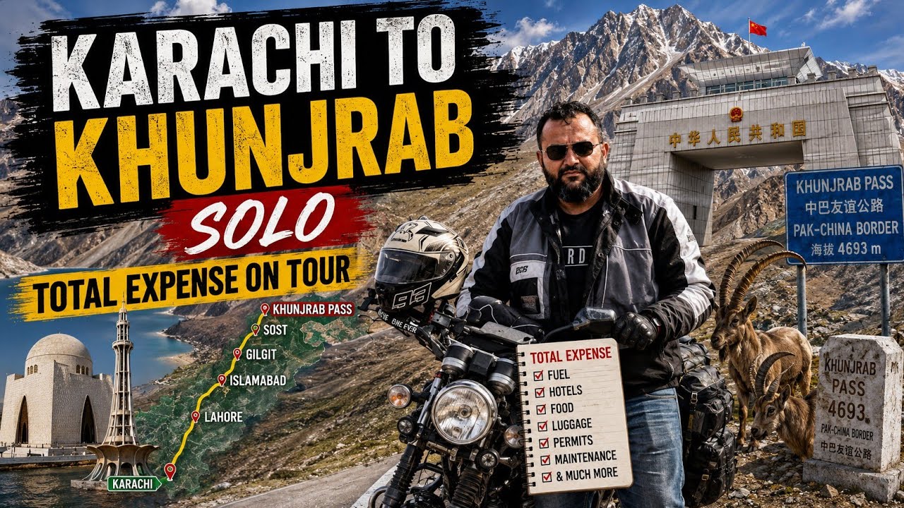 Total expenses on tour | karachi to khunjrab solo bike tour | gs 150 suzuki