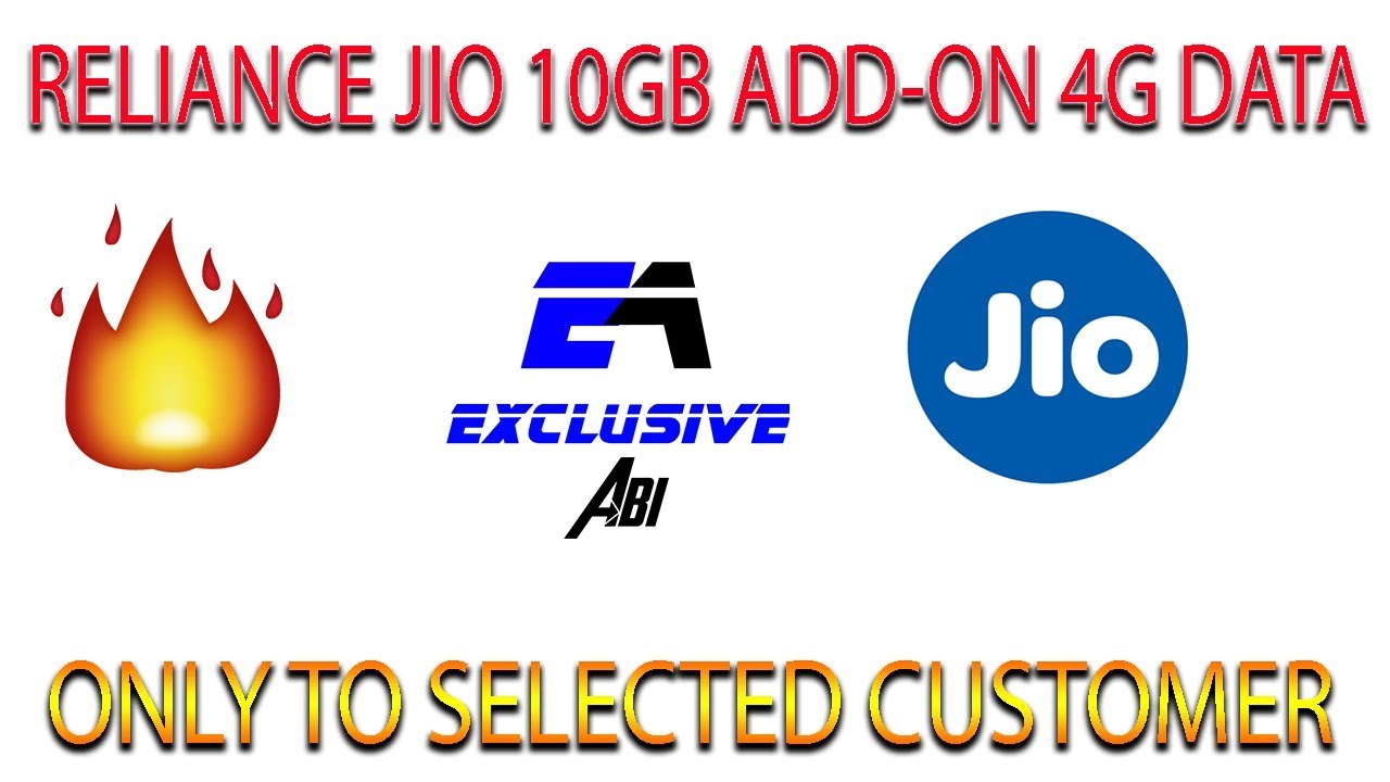 Reliance Jio 10GB 4G Data Add On Offer | In Hindi