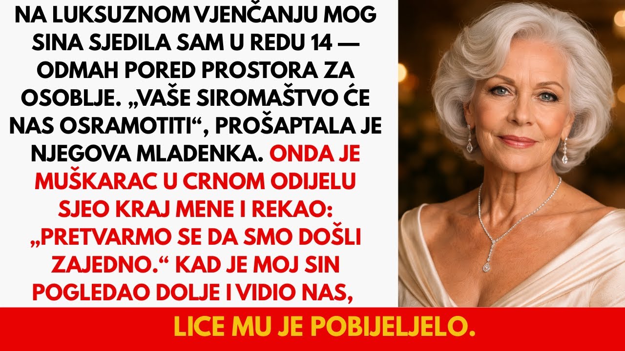 Smjestili su me blizu prostora za poslugu na vjenčanju mog sina — problijedio je kad je vidio tko...