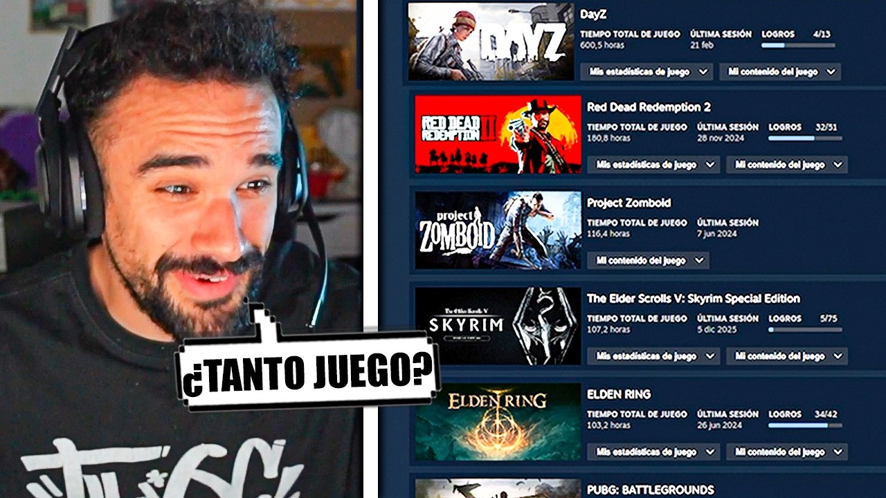 ILLOJUAN REACCIONA a su LISTA de JUEGOS de STEAM y REACCIONA a la de OTROS STREAMERS