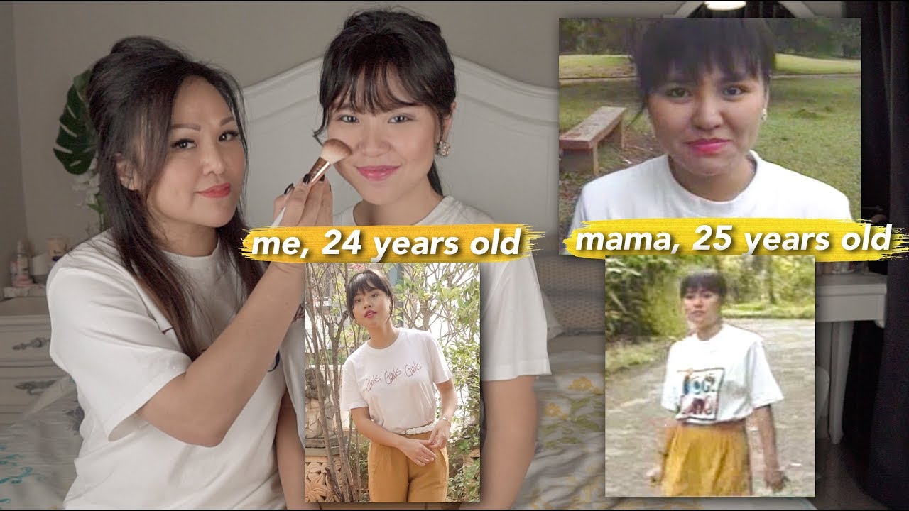 MOM DOES MY MAKEUP 😂 RECREATE VIDEO MAMA PAS MASIH MUDA!