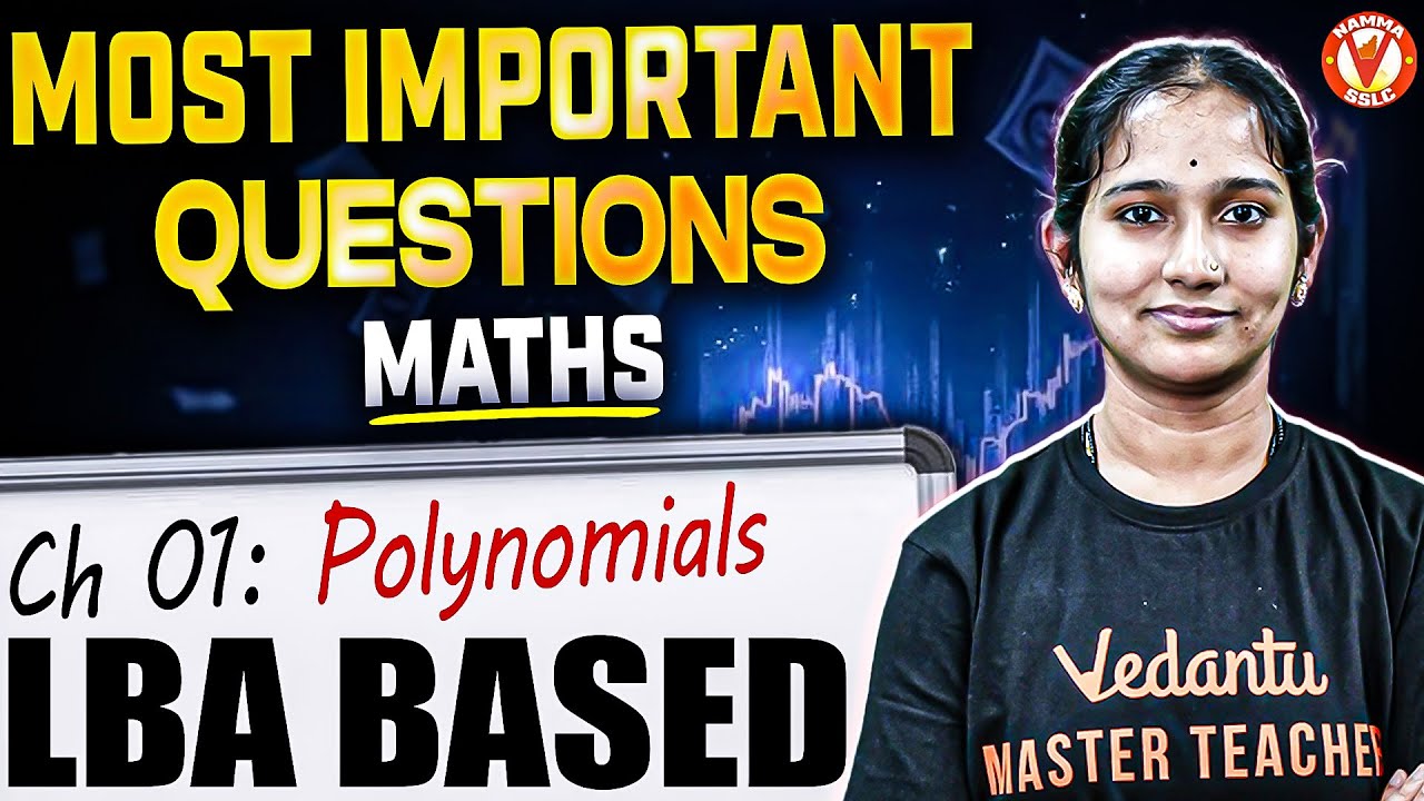 Polynomials Must-Solve Questions 🔥| SSLC Class 10 | Vaishnavi Mam
