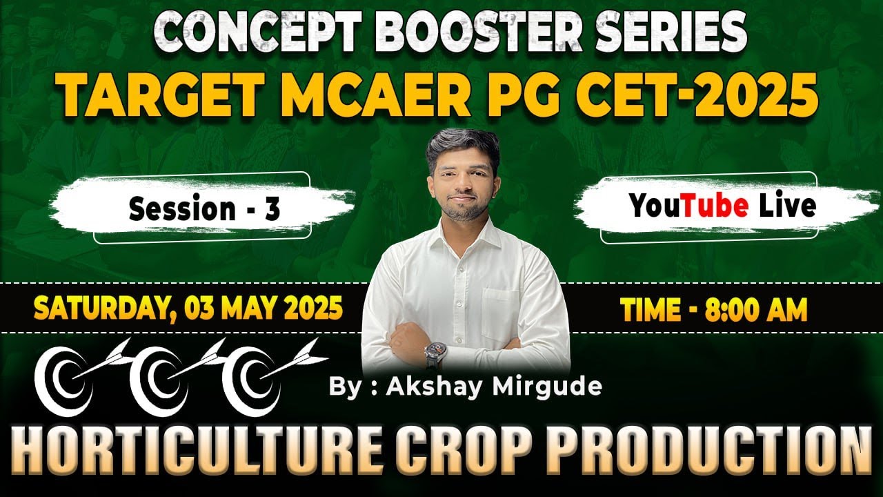 Concept Booster Series Target || MCAER PG CET 2025 || Horti Crop Production ll By : Akshay Mirgude