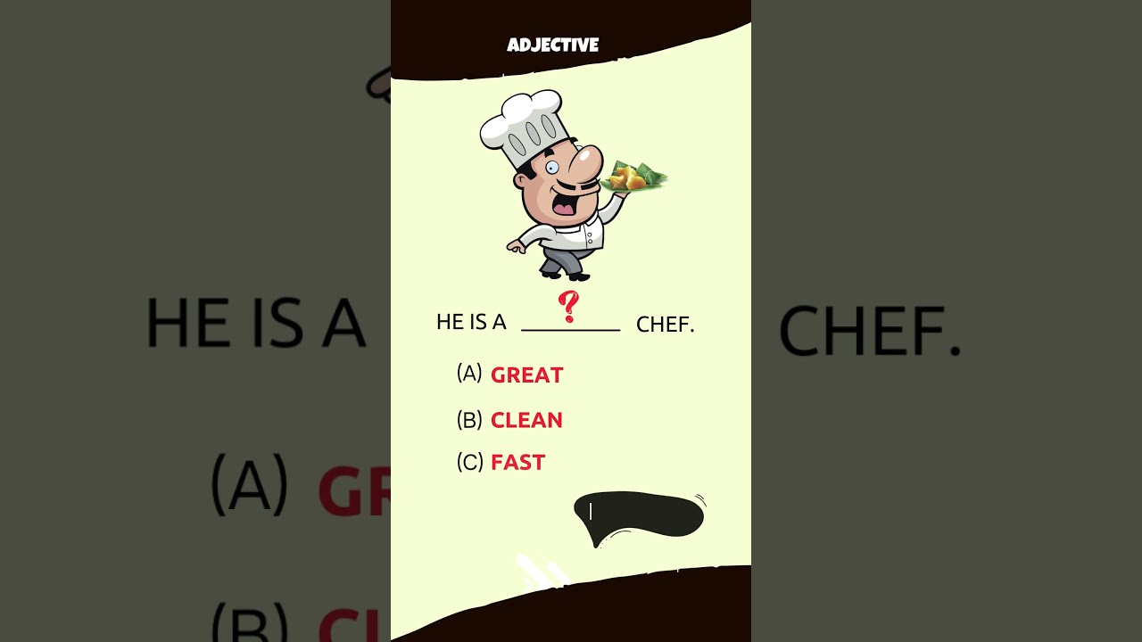 Choose the correct adjective. #grammar #adjective #wordgames