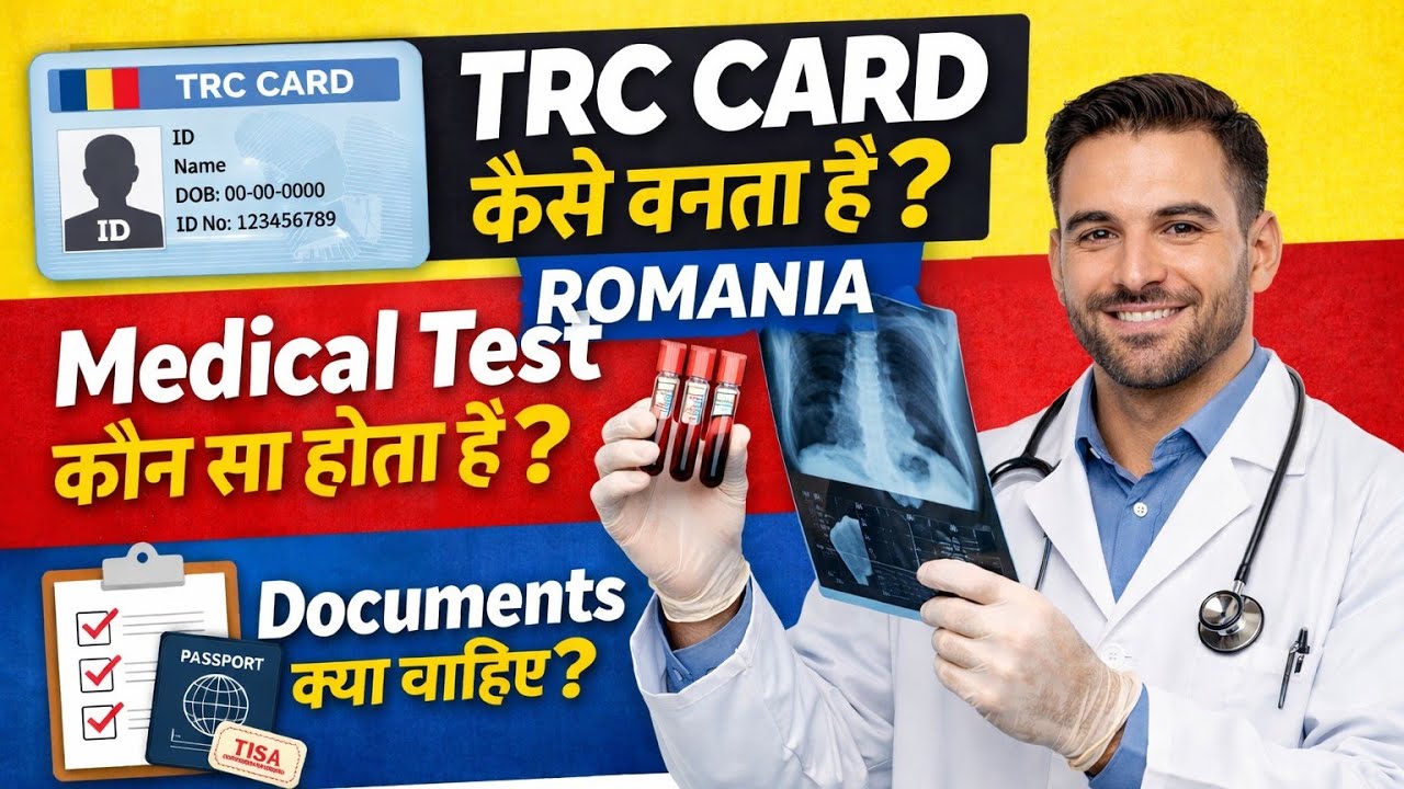 TRC CARD 2026 ROMANIA EUROPE| MEDICAL TEST KONSA HOTA HAI DOCUMENTS KYA CHAHIYE | IMMIGRATION RULES 