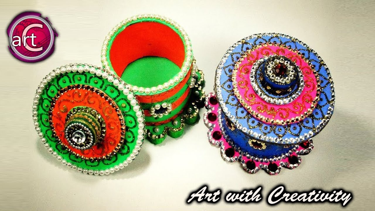 DIY Storage box | waste tape roll | best out of waste |Art with Creativity