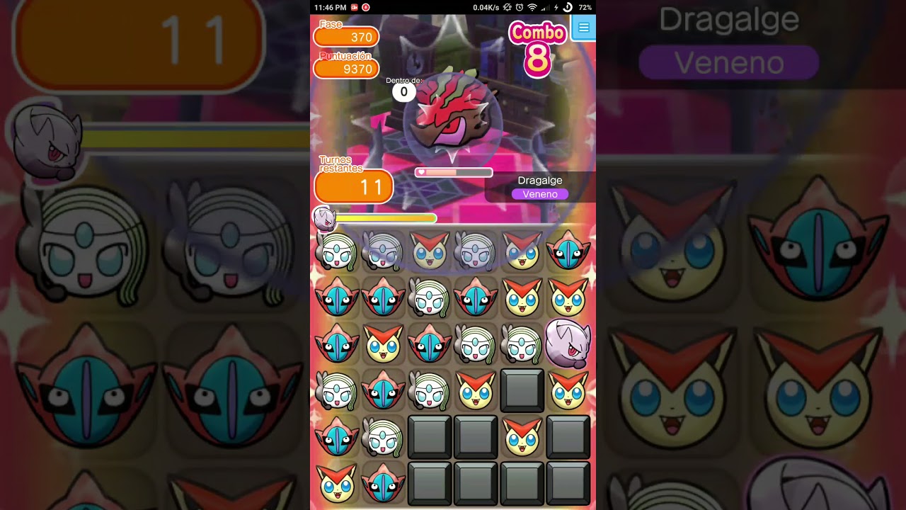 Pokémon Shuffle - Dragalge (Itemless). Stage 370.