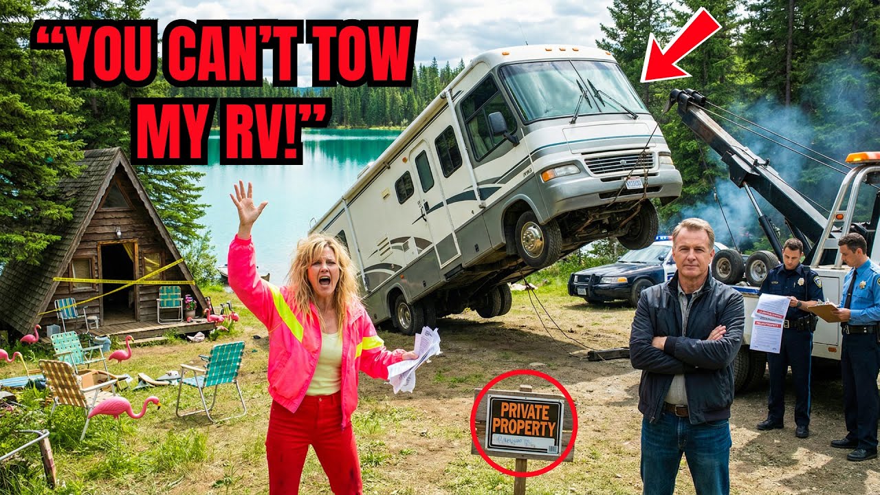 HOA Karen Parked RV on My Empty Lake Cabin Lot—Refused to Move, Got Towed and Hit with Massive Fines