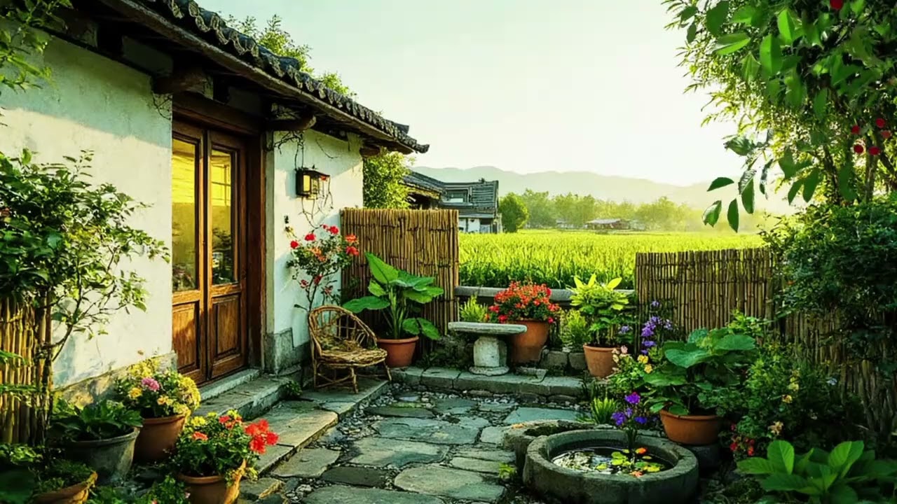 A Peaceful Courtyard of Memories 🌿 Gentle Rural Ambience for Healing, Relaxation & Homesick Hearts