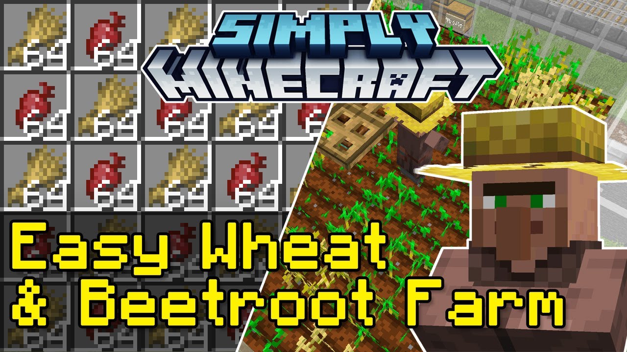 Easy Wheat & Beetroot Crop Farm Tutorial | Simply Minecraft (Java Edition 1.17/1.18)