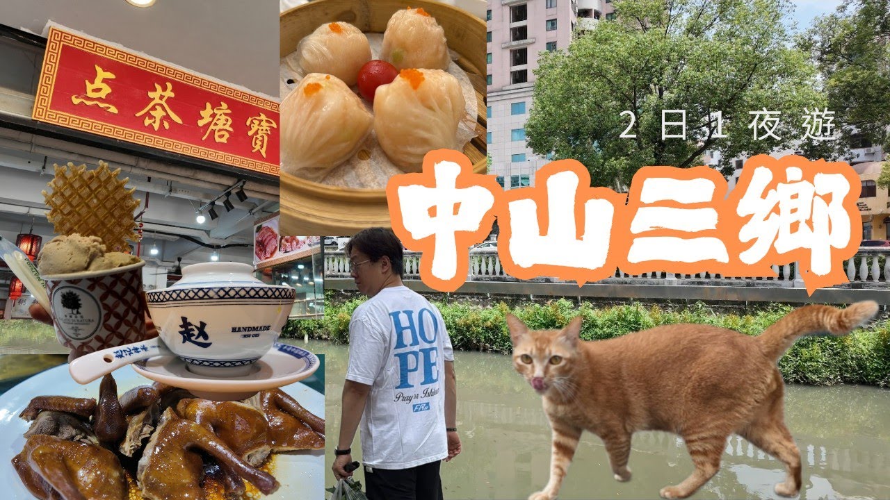港車北上自駕遊到中山三鄉食乳鴿平住民宿遊夜市遇上乖貓幸運過關非常暢順