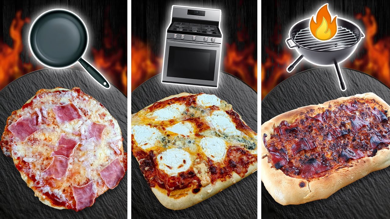 Sartén vs. Horno vs. BBQ Pizza 🍕 ¿Cuál te GUSTA más?