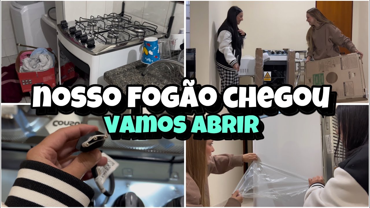 Abrindo nosso FOGÃO - Quase estragamos 🫠