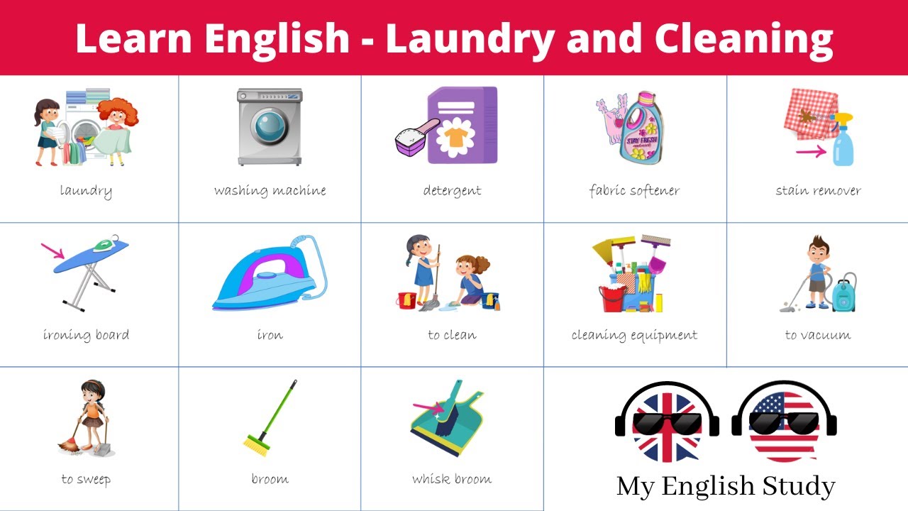 Learn English Vocabulary #39 | Essential Vocabulary for Laundry and Cleaning | 🧺🧹🧴