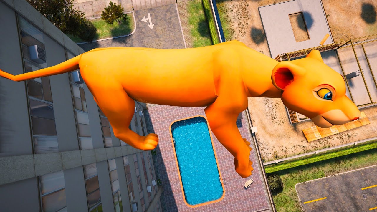 GTA 5 Crazy Ragdolls NALA the lion king 4k (GTA 5 Euphoria Physics Funny Moments Jumps & Fails)
