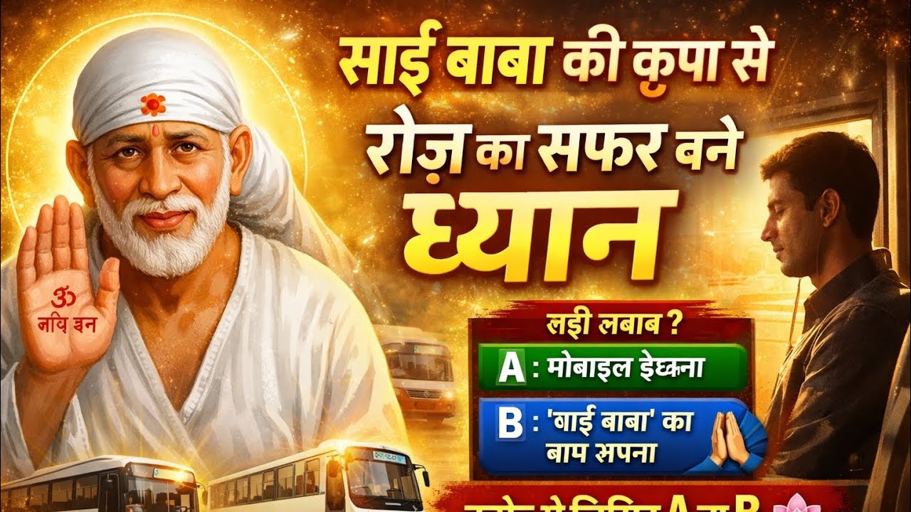 साईं बाबा की कृपा से रोज़ का सफर बने ध्यान | Daily Commute Meditation with Sai Baba | Inner Peace