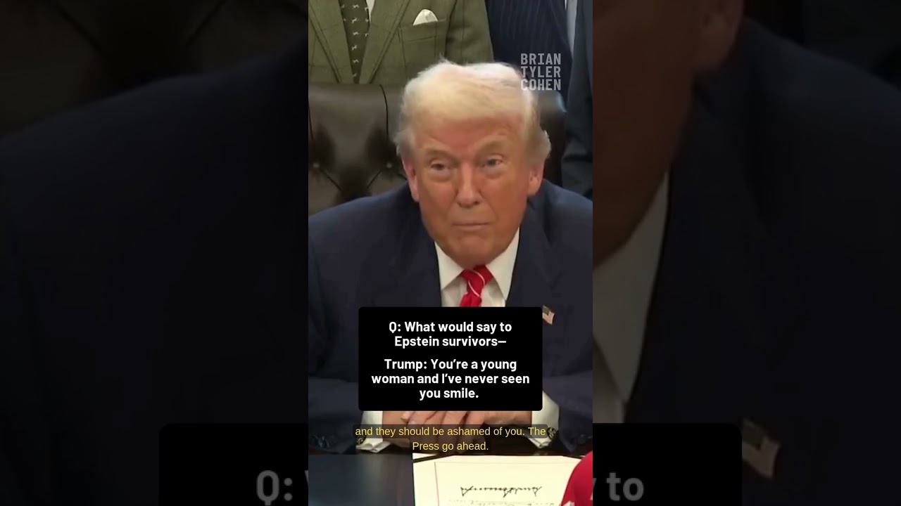 Trump demands female reporter smile when she asks about Epstein