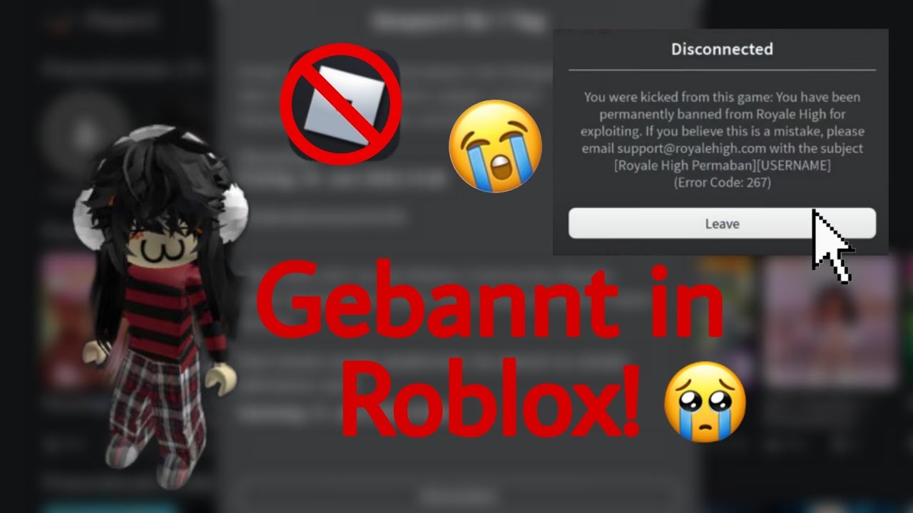 ICH WURDE GEBANNT IN ROBLOX!😭