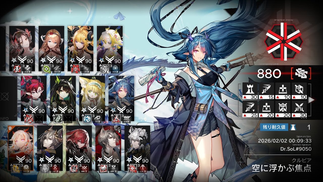 【アークナイツ】危機契約#4 弧光 空に浮かぶ焦点 評価値880 Phase2