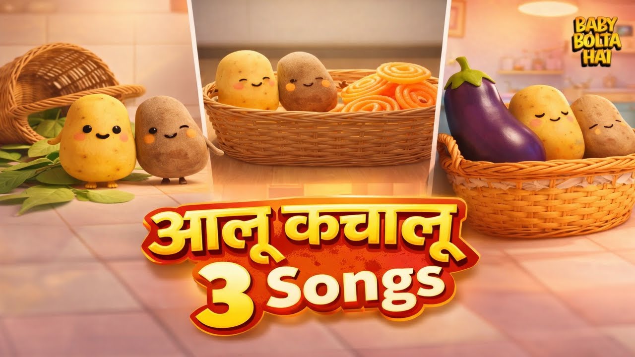 आलू कचालू और दोस्तों का कार्टून Song | हिंदी राइम्स | Aalu Kachalu Beta @BabyBoltaHai_tv