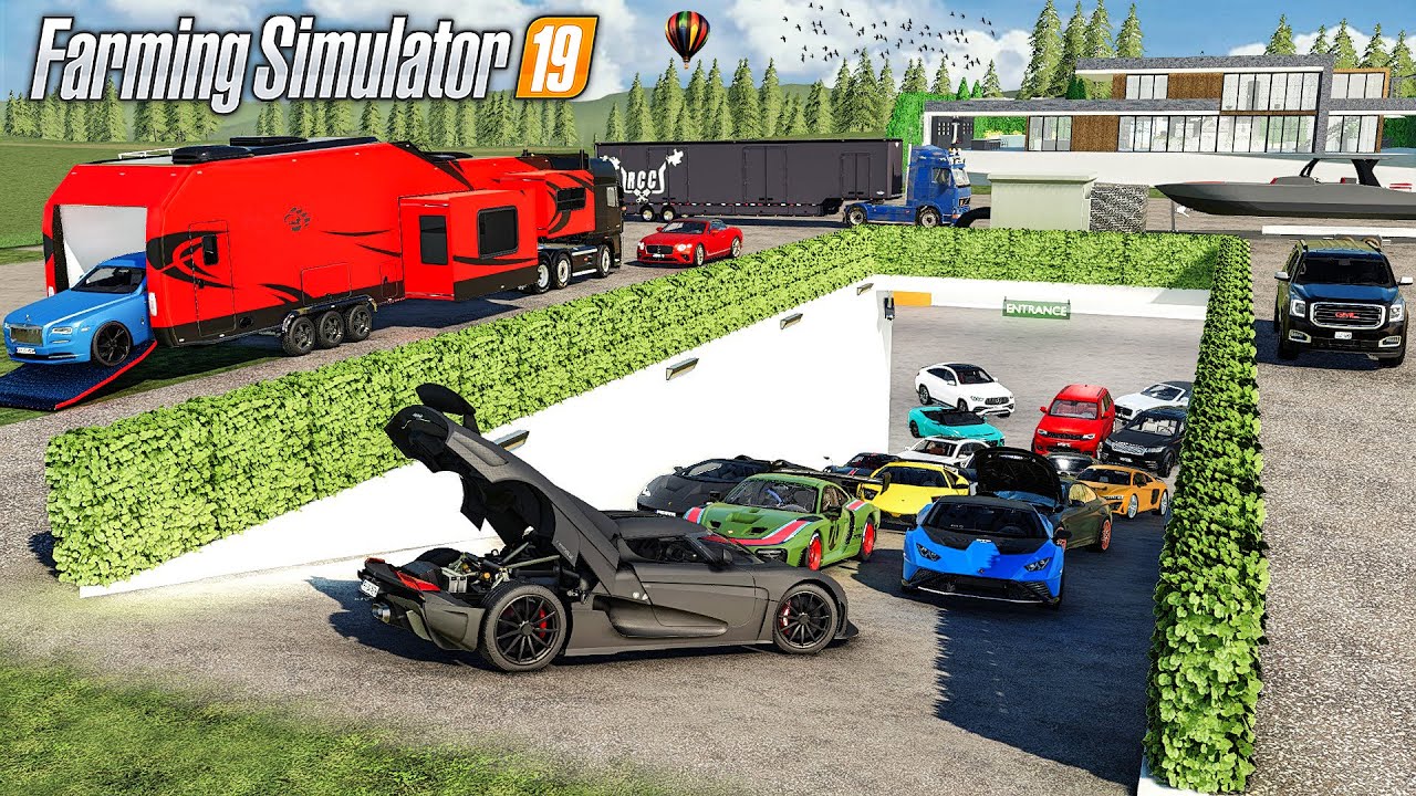 Garage SOUTERRAIN & Voitures de luxe pour l'&eacute;t&eacute; &agrave; la Ferme de Millionnaire | Farming Simulator 19
