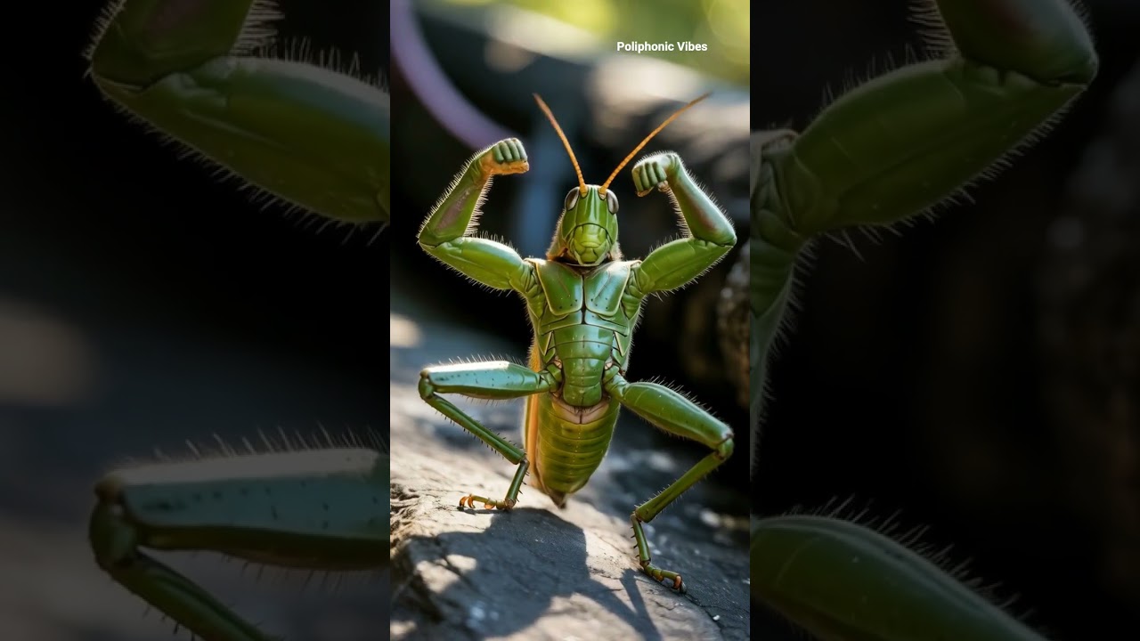 Muscular grasshopper #saltamontes #muscle  #grasshopper #cute #nature
