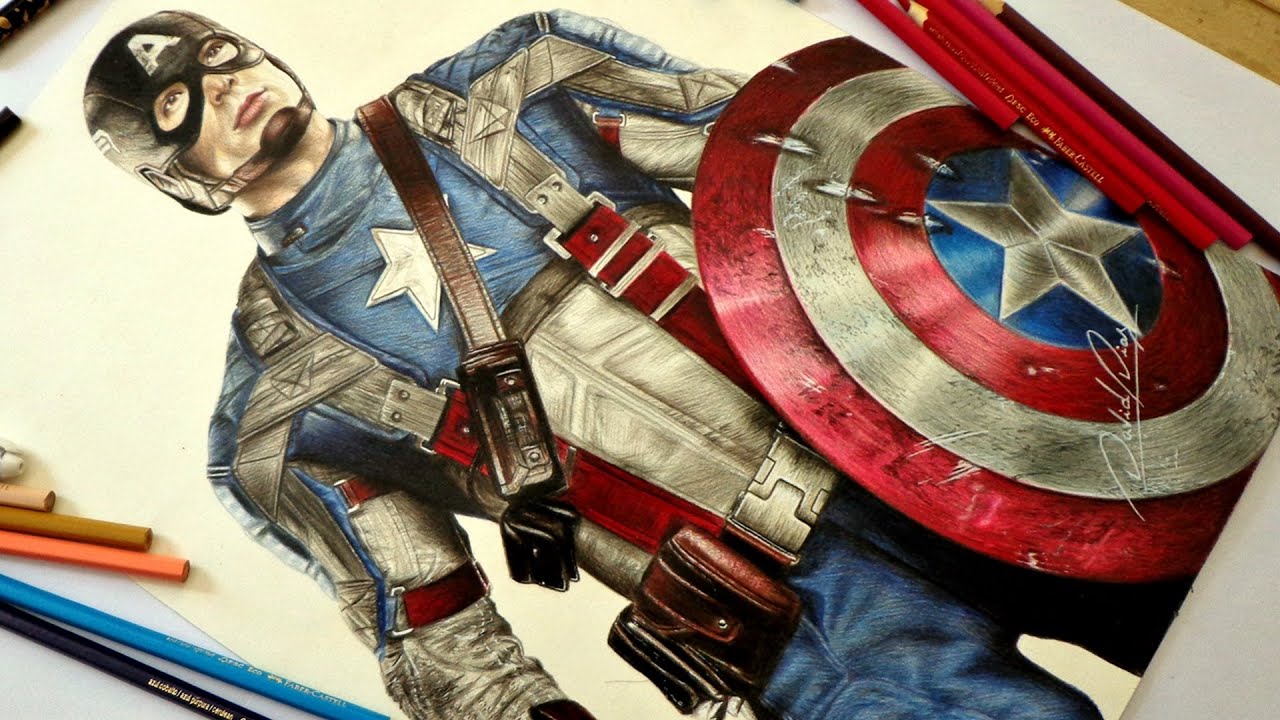 Speed Drawing: Capitão América