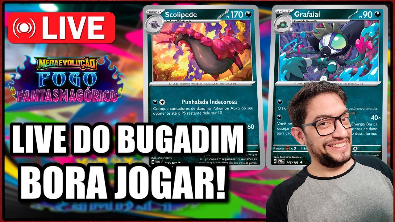 LIVE BUGADA - BORA TESTAR DECK SCOLIPED INSTA KO E DECK GRAFAIAI  POKÉMON TCG LIVE