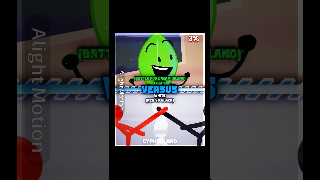 White VS Leafy #bfb #tpot #rvb #micromist #stickman #edit #1v1 #shorts #viral