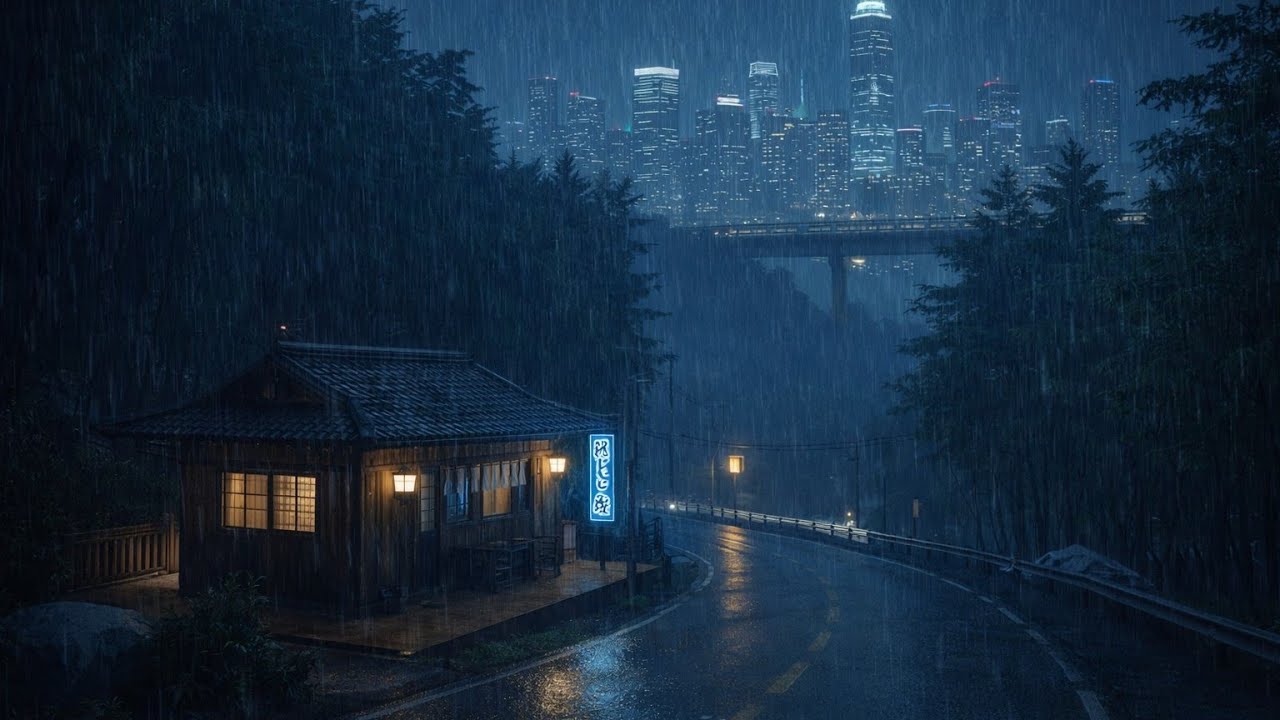 Japanese Lofi Hip Hop Radio 24/7 ☔ Rain Sounds for Sleeping