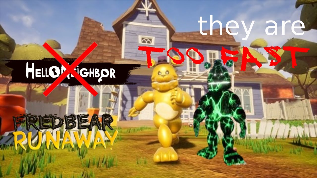 Fredbear is chasing me in Hello Neighbor... | Hello Neighbor Mod