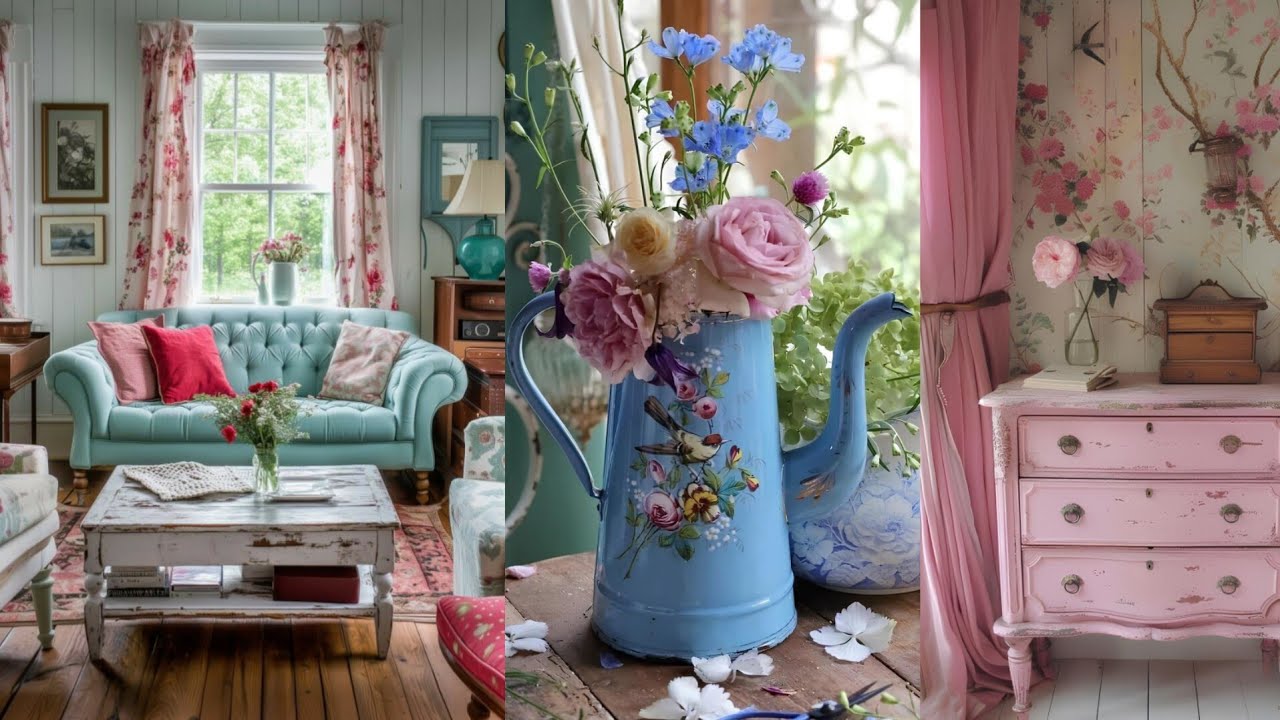 🌸🌷SOFT PASTELS & SHABBY CHIC DECOR: How to Achieve an Elegant Vintage Look in Your Country Cottage