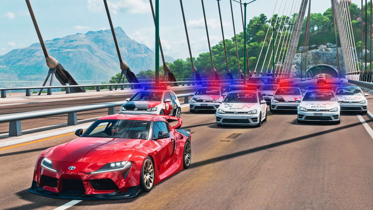 PASSEI na BLITZ e DEI FUGA de SUPRA MK5 na POLíCIA MILITAR - FORZA HORIZON 5