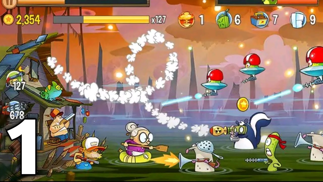 Swamp Attack - Gameplay Walkthrough (Android & IOS) 