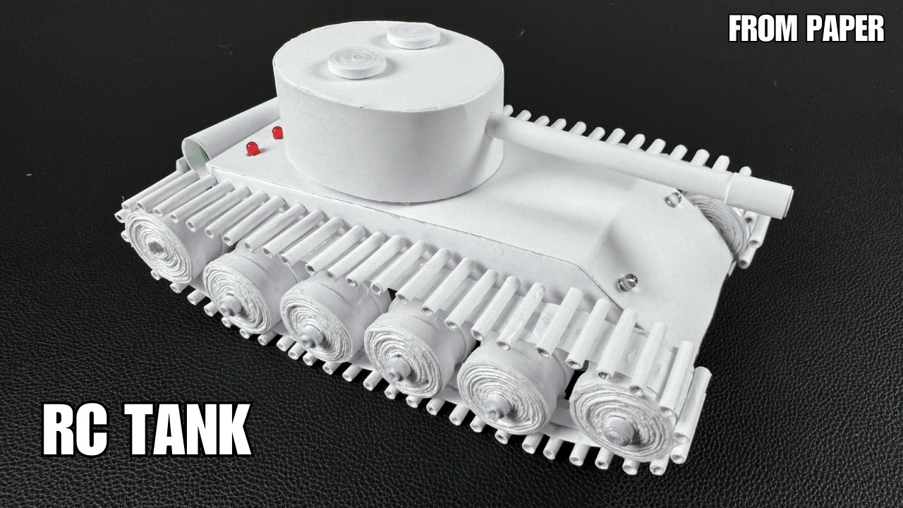 I built a fully working RC tank using only paper 😳
