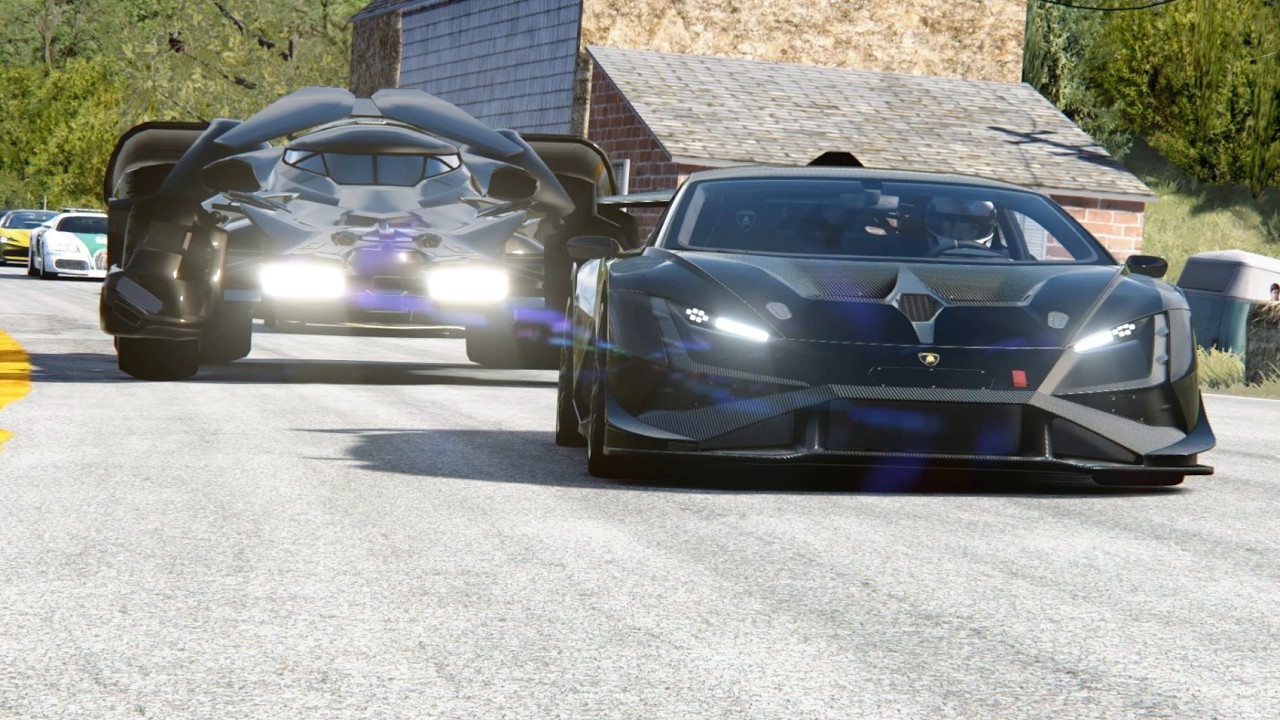 Lamborghini Huracan Trofeo EVO vs Monster Batmobile vs Hypercars at Old SPA