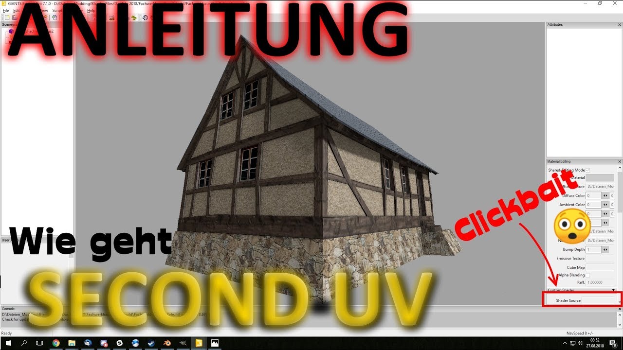 Anleitung - Second-UV für Gebäude | ganz einfach | Blender & GE