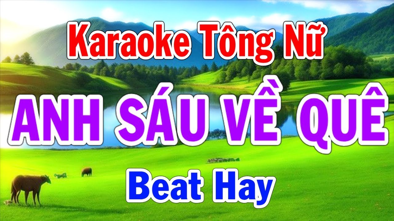 Karaoke Anh Sáu Về Quê Tông Nữ Thành Lý Organ
