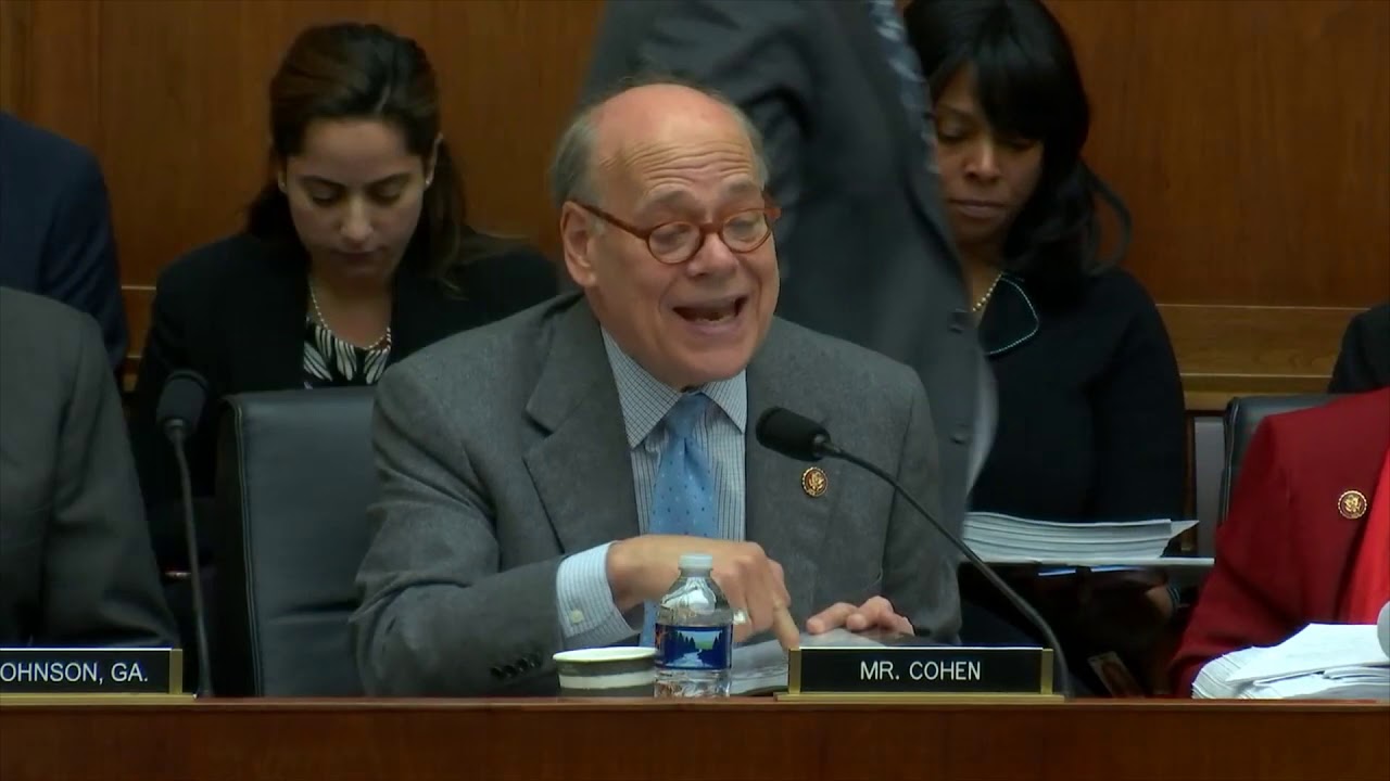 Congressman Cohen speaks in favor of the MORE Act during Judiciary Committee Mark up 11.20.19