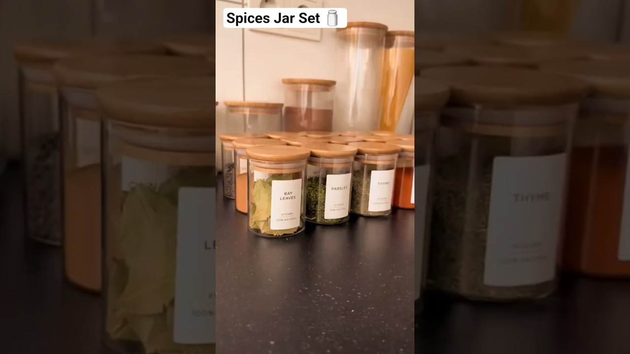 Food storage Glass Container with wooden Lid #trending #shortsfeed #shorts #yt #kitchen #meesho
