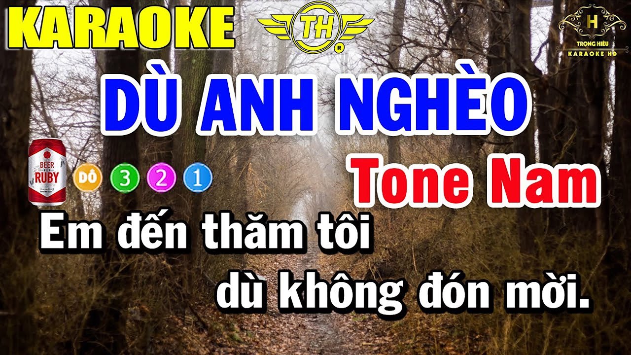Karaoke D&ugrave; Anh Ngh&egrave;o Tone Nam Nhạc Sống Mới Nhất 2022 | Trọng Hiếu