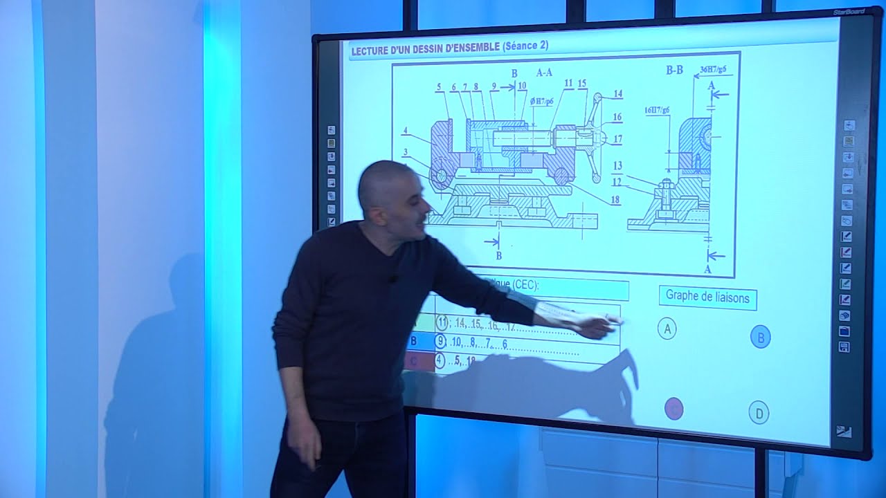Lecture d'un dessin d’ensemble (2)- شعبة العلوم التقنية  - هندسة آلية -