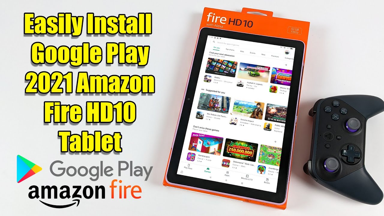 Простая установка Google Play 2021 Amazon Fire HD10