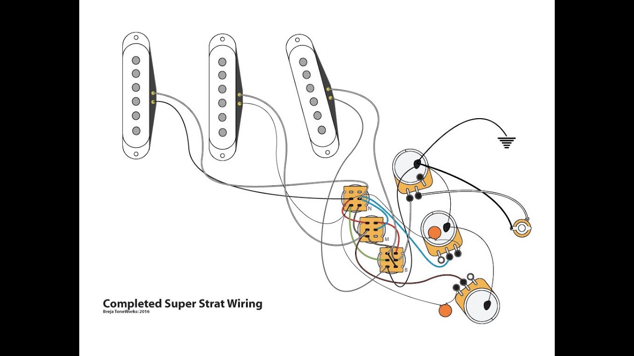 Super Strat (3 Mini Switches) Wiring Mod